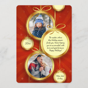 Fotovakantiekaart voor ornamenten kaart