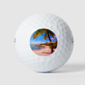  fotovakantietijd Hawaii-beukenpalm Golfballen (Voorkant)