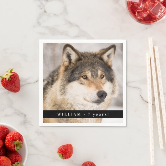 Fotovee van het feest van de wolf servet (Insitu)