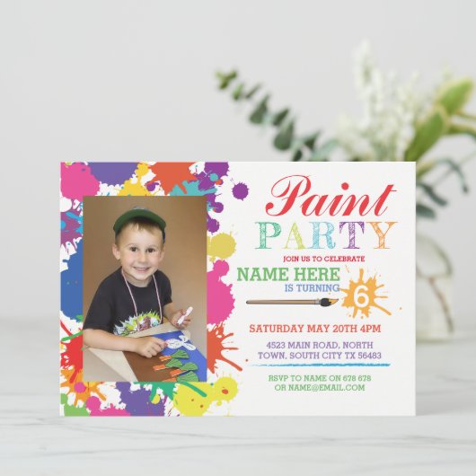 Fotoverf Kunst Uitnodiging (Staand voorkant)