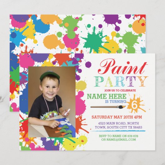 Fotoverf Kunst Uitnodiging (Voorkant / Achterkant)