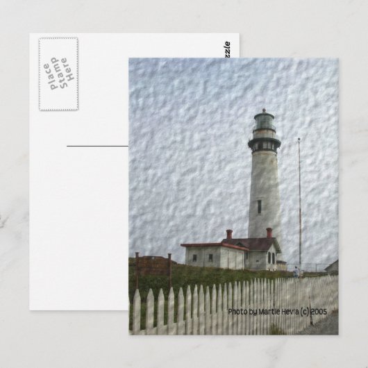 Fotoverf van vuurtoren briefkaart (Voorkant / Achterkant)