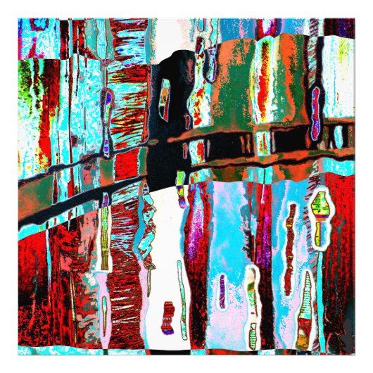 Fotovergroting – Abstracte instorting reflectie Foto Afdruk (Voorkant)
