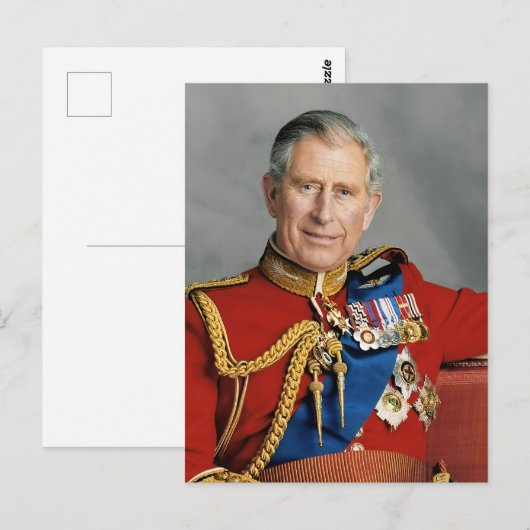 Fotovergroting van Koning Charles III Briefkaart (Voorkant / Achterkant)