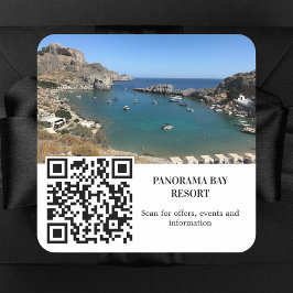 Fotoverhuur reizen QR code business Vierkante Sticker
