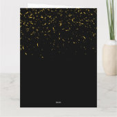 Fotoverjaardag in zwart-wit en gouden glitter kaart (Achterkant)