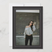 Fotoverjaardag van moderne zwarte en witte typogra kaart (Achterkant)