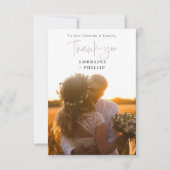 Fotoverloop en script romantische bruiloft bedankkaart (Voorkant)