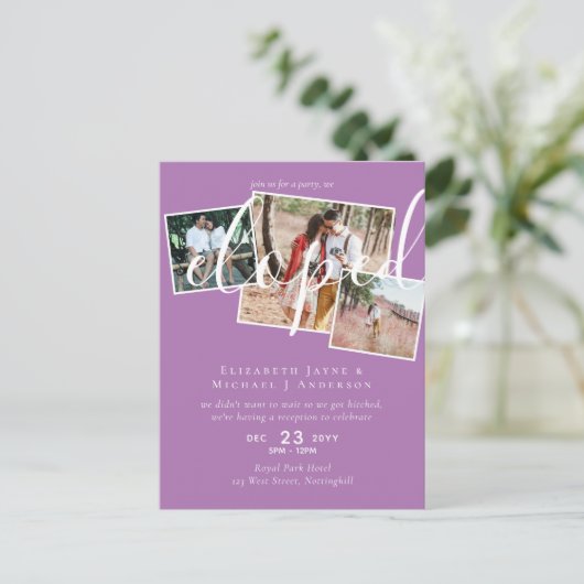 FOTOVERLOVING Aankondiging Ontvangst Feestje Briefkaart (Staand voorkant)