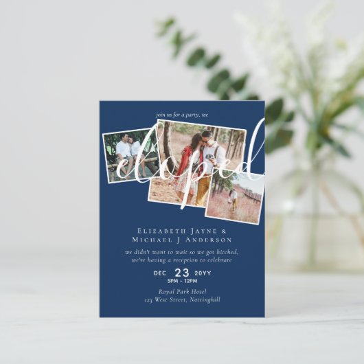 FOTOVERLOVING Aankondiging Ontvangst Feestje Briefkaart (Staand voorkant)