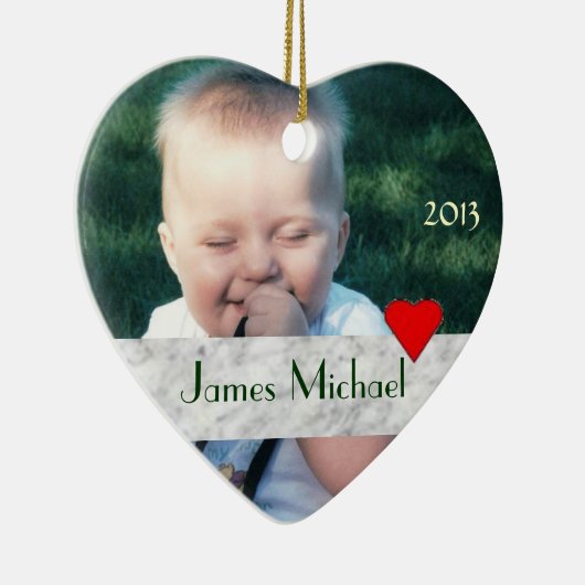 Fotoversiering adoptie keramisch ornament (Rechts)