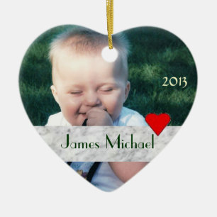 Fotoversiering adoptie keramisch ornament