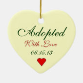 Fotoversiering adoptie keramisch ornament (Achterkant)