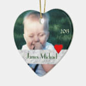 Fotoversiering adoptie keramisch ornament (Links)