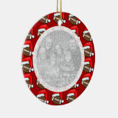 Fotoversiering - kerstfootball keramisch ornament (Rechts)