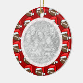 Fotoversiering - kerstfootball keramisch ornament (Links)