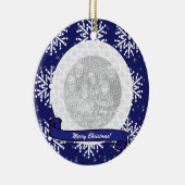 Fotoversiering - Snowflakes Keramisch Ornament (Rechts)