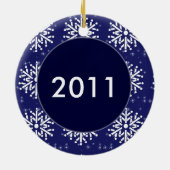 Fotoversiering - Snowflakes Keramisch Ornament (Achterkant)