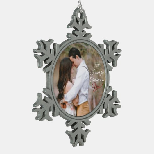 Fotoversiering Tin Sneeuwvlok Ornament (Links)