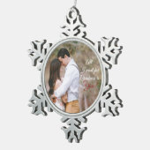 Fotoversiering Tin Sneeuwvlok Ornament (Rechts)