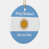 Fotoversiering van de Argentijnse kerstboomvlag Keramisch Ornament (Rechts)