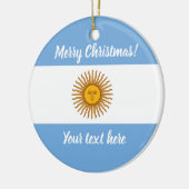 Fotoversiering van de Argentijnse kerstboomvlag Keramisch Ornament (Links)