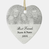 Fotoversiering voor beste vrienden voor vriendscha keramisch ornament (Rechts)