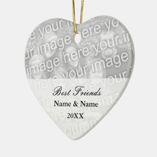 Fotoversiering voor beste vrienden voor vriendscha keramisch ornament (Links)