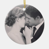 Fotoversiering voor huwelijkshuwelijk keramisch ornament (Voorkant)