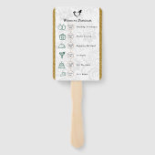 FOTOVERTREK Huwelijksontvangst Handventilator Handwaaier (Achterkant)