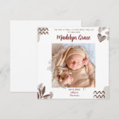 FOTOVERZOEK AANKONDIGING BABY - AANPASBAAR (Voorkant / Achterkant)