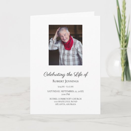 Fotoviering van de begrafenis van Life Memorial Programma (Voorkant)