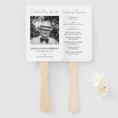 Fotoviering van de Funeral Order of Service van Li Handwaaier (Voorkant en achterkant)