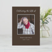 Fotoviering van de Funeral Order of Service van Li Programmakaart (Staand voorkant)