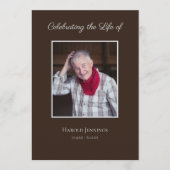 Fotoviering van de Funeral Order of Service van Li Programmakaart (Voorkant)