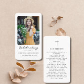 Fotoviering van de Kaart van het Levensherdenkings Visitekaartje