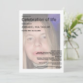 Fotoviering van het leven Funeral Memorial Kaart (Staand voorkant)