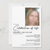 Fotoviering van het leven Funeral Memorial Kaart (Voorkant)