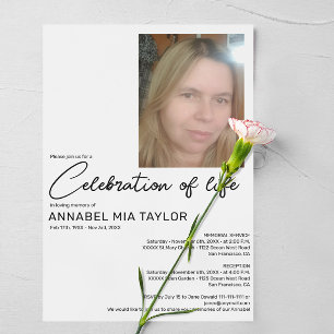 Fotoviering van het leven Funeral Memorial Kaart