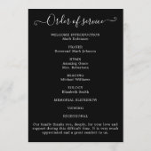 Fotoviering van het leven Orde van dienst zwart Programmakaart (Achterkant)