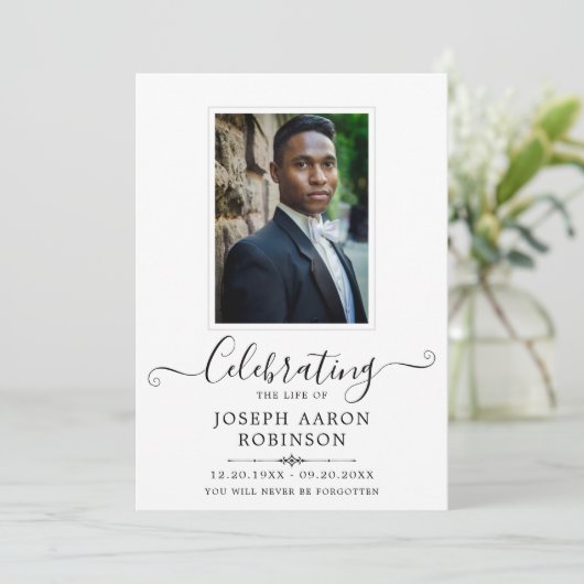 Fotoviering van het leven Orde van Service Programmakaart (Staand voorkant)