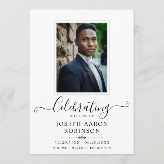 Fotoviering van het leven Orde van Service Programmakaart (Voorkant)