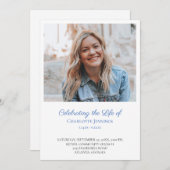 Fotoviering van het Life Order of Service-programm Programmakaart (Voorkant / Achterkant)