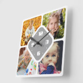 Fotovierkante wandklok uploaden (Hoek)