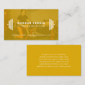 Fotovisitekaartje moderne fitnesstrainer visitekaartje (Voorkant / Achterkant)