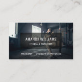 Fotovisitekaartje moderne fitnesstrainer visitekaartje (Voorkant)