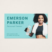 Fotovisitekaartje voor persoonlijke trainers visitekaartje (Voorkant)