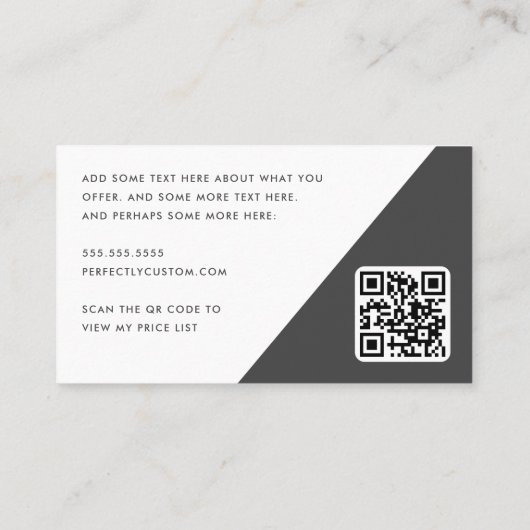 Fotovisitekaartje voor persoonlijke trainers visitekaartje (Achterkant)