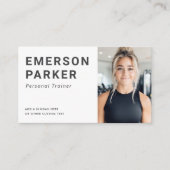 Fotovisitekaartje voor persoonlijke trainers visitekaartje (Voorkant)