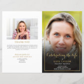 Fotovolgorde van dienst Funeral Memorial Programme (Voorkant)